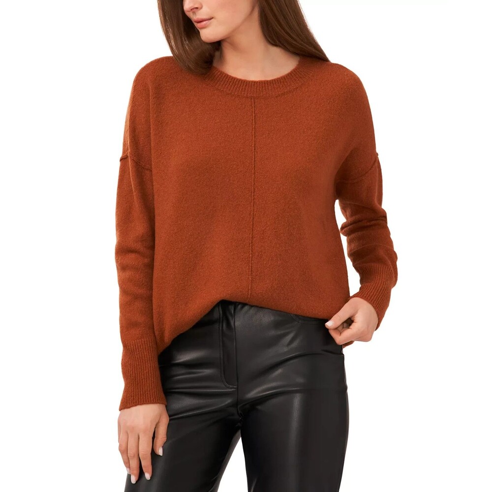 Vince Camuto Women's Cozy Crewneck Long-Sleeve Extend-Shoulder Sweater – Size XL